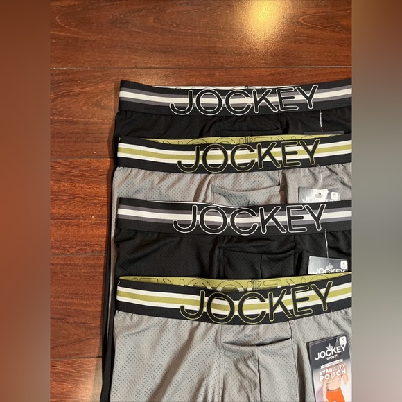 4 Jockey Breathable Mesh Mens Medium Quad Short Brief 11” Inseam Stability Pouch - Picture 7 of 12